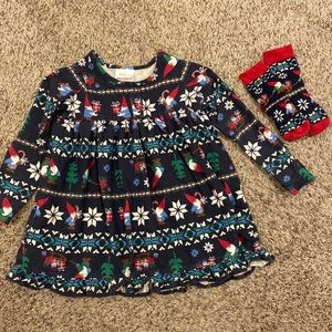 Gnome Sweet Gnome toddler nightgown w/ matching socks